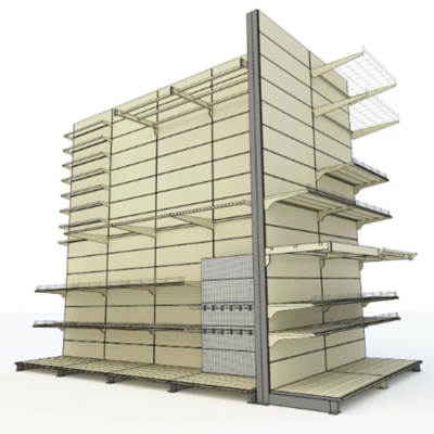 Custom Sizes up to 4.9m Supermarket Display Racks for Home Centers and Large Retail Spaces with Double Upright Welding Design